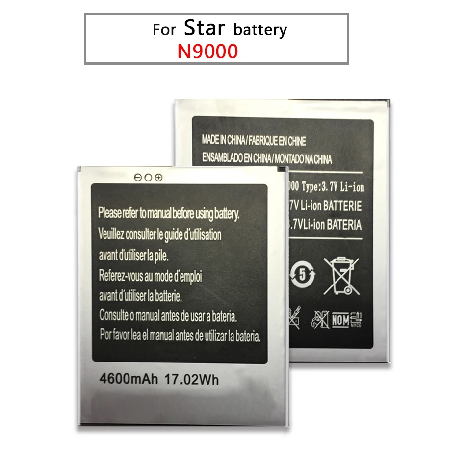 Для Star N9000 Kingelon N9800 четырехъядерный Mtk6582 литий-ионный аккумулятор для quad 4600mAh