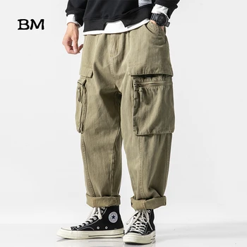 

High Quality Japanese Streetwear Pants Men Hip Hop Overalls Fashions Cargo Pants Harajuku Trousers Male Clothing Harem Pants