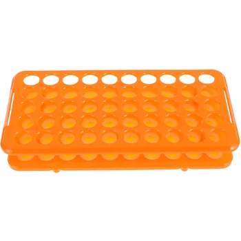 

50 Slots Centrifuge Test Tube Holder 0-15ml Test Tube Rack School Supply Lab Equipment Storage Rack for Laboratory (Orange)