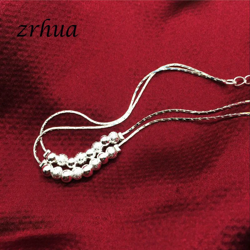 Bohemia 925 серебро anklets Для женщин Многослойные Бусины ножной браслет с подвеской сексуальная Бижутерия для ног лучший подарок Рождество украшения Bijoux