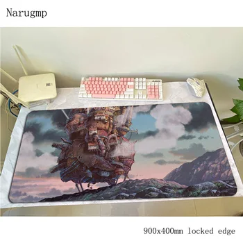 

Howl's Moving Castle mouse pad New arrival Computer mat 900x400x3mm gaming mousepad thick padmouse keyboard games pc gamer desk