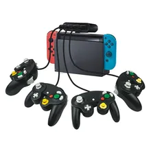 Конвертер для переключателя/WiiU/PC/3в1 4 порта USB для игрового кубического контроллера адаптер с 2 для контроллера GameCube