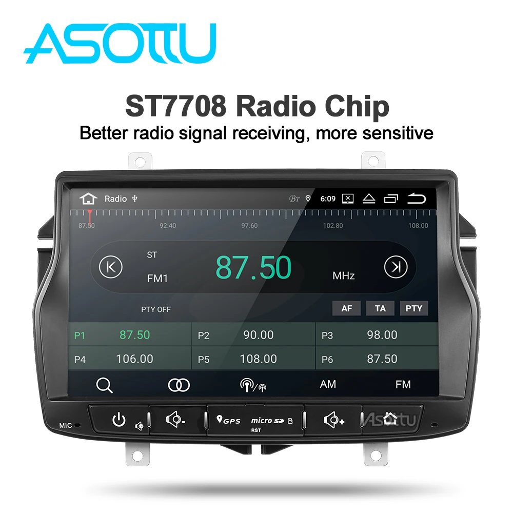 Asottu CLDA8071 android 9 0 PX6 автомобильный dvd для Lada Vesta Радио Видео Аудио плеер gps навигация