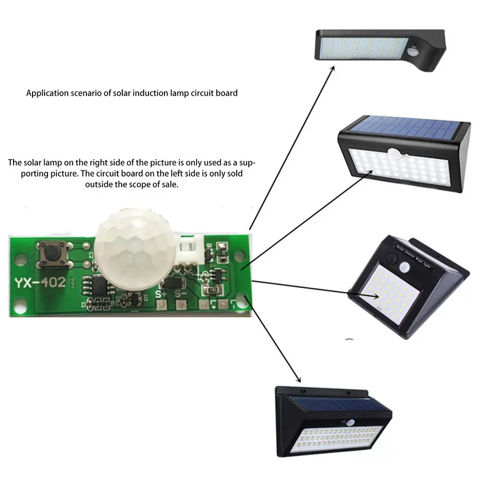 3,7 в инфракрасная панель солнечной лампы, печатная плата, панель солнечной лампы, Датчик управления, Ночной светильник, модуль управления