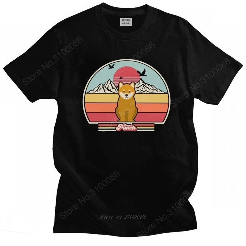 Vintage Shiba Inu T Shirt for Men Soft Cotton Stylish T-shirt Short Sleeve Japanese Dog Tee Tops Loose Fit Clothing Merch Gift | Мужская