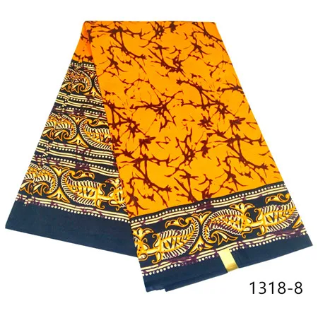 Новейший дизайн Ghanaian Kente восковая ткань настоящий полиэстер восковая ткань для ткани Горячая Veritablee восковая ткань с принтом в 6 ярдов 1318 - Цвет: 1318-8