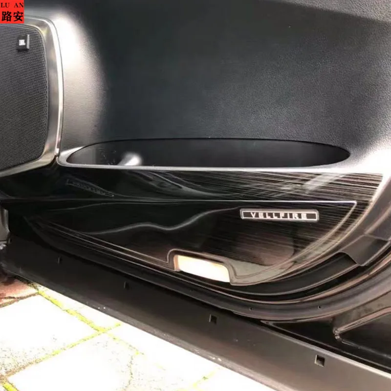 Подходит для 15-19 лет Toyota Alphard Vellfire 30 серии защита от боковой двери ударопрочная отделка из нержавеющей стали