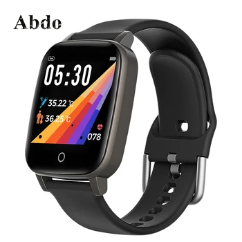 

T1S Smart Watch Temperature Measurement Sleep Monitor Wristband Weather Display Sport bluetooth 5.0 Smart Watch for Men Women