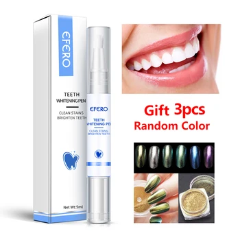 

EFERO Gel White Teeth Whitening Pen Tooth Whitener Remove Stains Oral Hygiene Care Bleaching Teeth Whitening Gel Teeth Cleaning