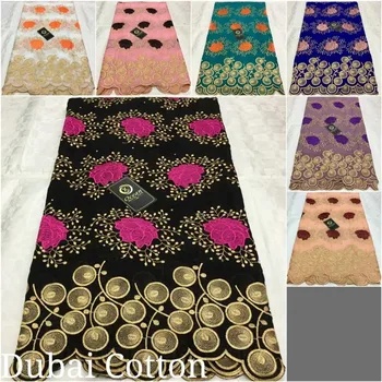 

high quality 5 yards white gold African Swiss cotton voile lace fabric with neat embroidery plus chiffon lace! 14L0622028