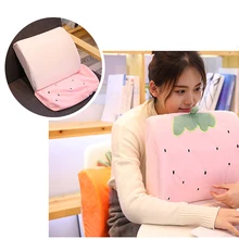 Офисная Милая подушка, подушка на талию, мультяшное украшение, пена памяти, мягкая многофункциональная поддержка спины с ремнем, автомобильное домашнее кресло