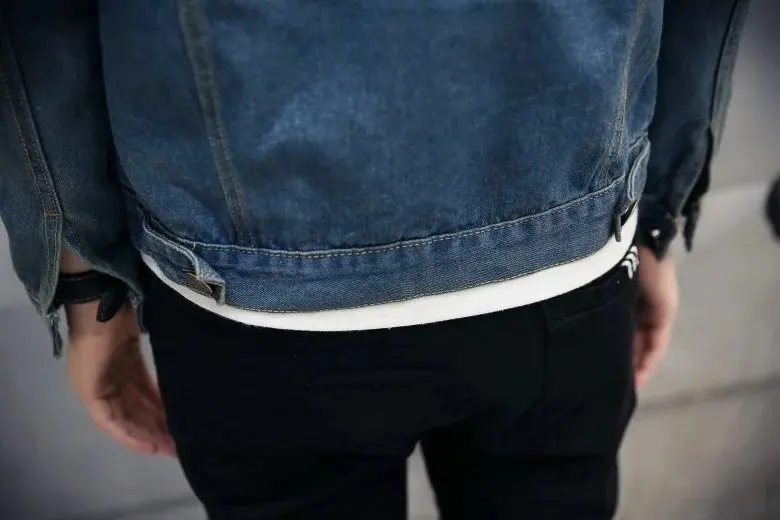 223 New Style Cowboy Clothes MEN'S Coat Fashion Men’s Denim Jacket Cat Whisker with Holes Jacket Men'S Wear Fashion