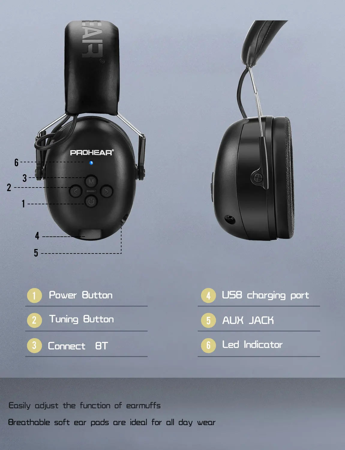 earmuffs tiro proteção da orelha sem fio