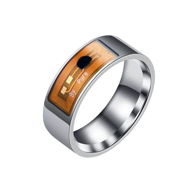 Anillo inteligente NFC de acero inoxidable para hombre mujer anillos de  personalidad joyas de moda regalos 😀
