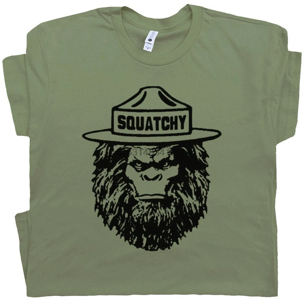 Футболка Sasquatch рубашки для кемпинга походная футболка Bigfoot винтажные мужчин и