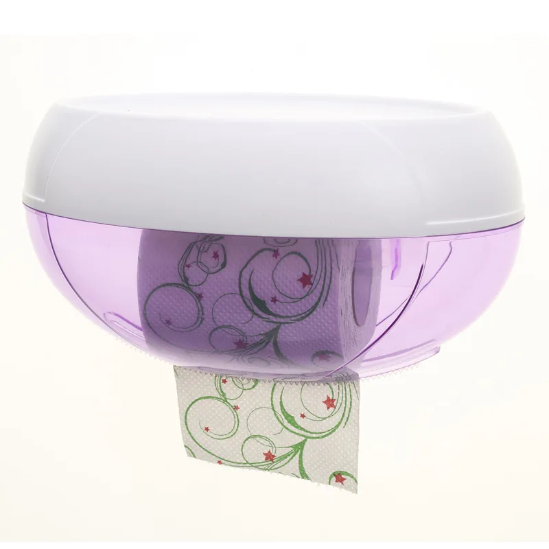 Дырокол-бесплатно домашняя тканевая коробка для ванной водонепроницаемый держатель туалетной бумаги кухонная коробка для Салфеток Настенный Nailless коробка для салфеток - Цвет: Сливовый
