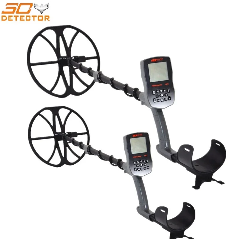 Nuevo detector de metales profesional con bobinas de oro de 2X Impermeable Treasure Hunter