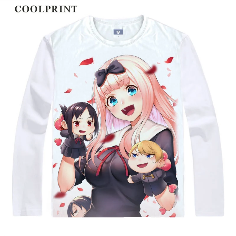 Style 18 Kaguya Sama Love Is War футболка Shinomiya Kaguya Fujiwara Chika на заказ футболка аниме цифровой винтажный принт футболки с длинными рукавами - Цвет: Style 18