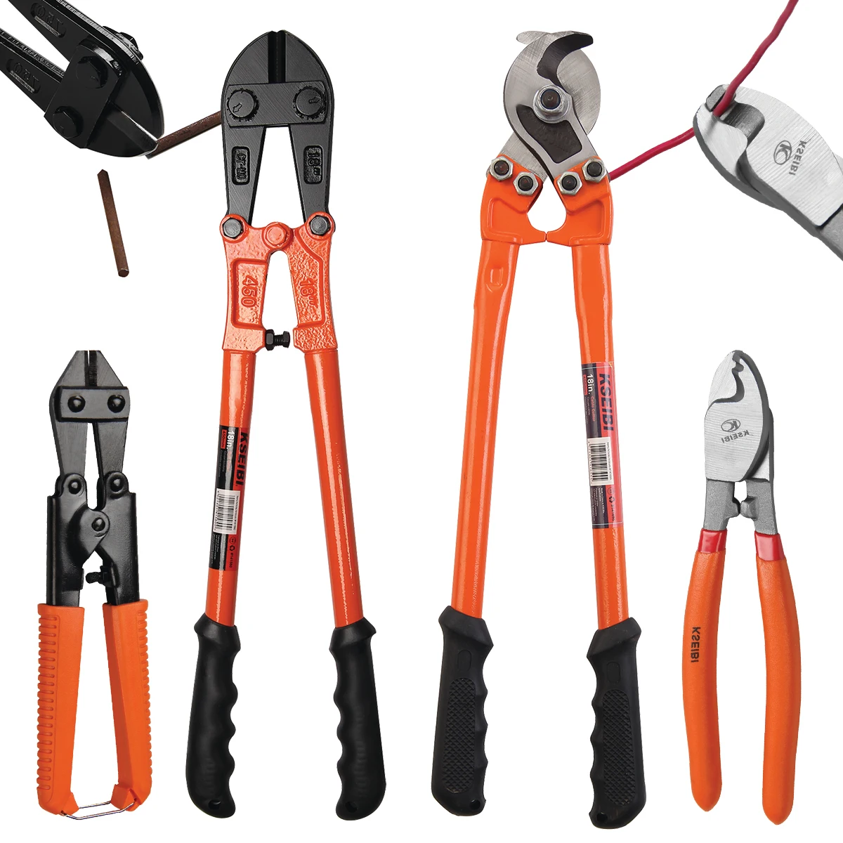 KSEIBI Bolt Cutter Wire Cable Cutting Copper Screw Cutting 6 in 8 in 18 in 24 in 30in 32 in