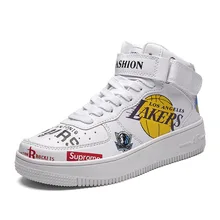 Сезон осень-зима; высокие туфли Air Force One; Мужская обувь; кроссовки в стиле хип-хоп с граффити; спортивная обувь; женская обувь; обувь для пары; AJ1