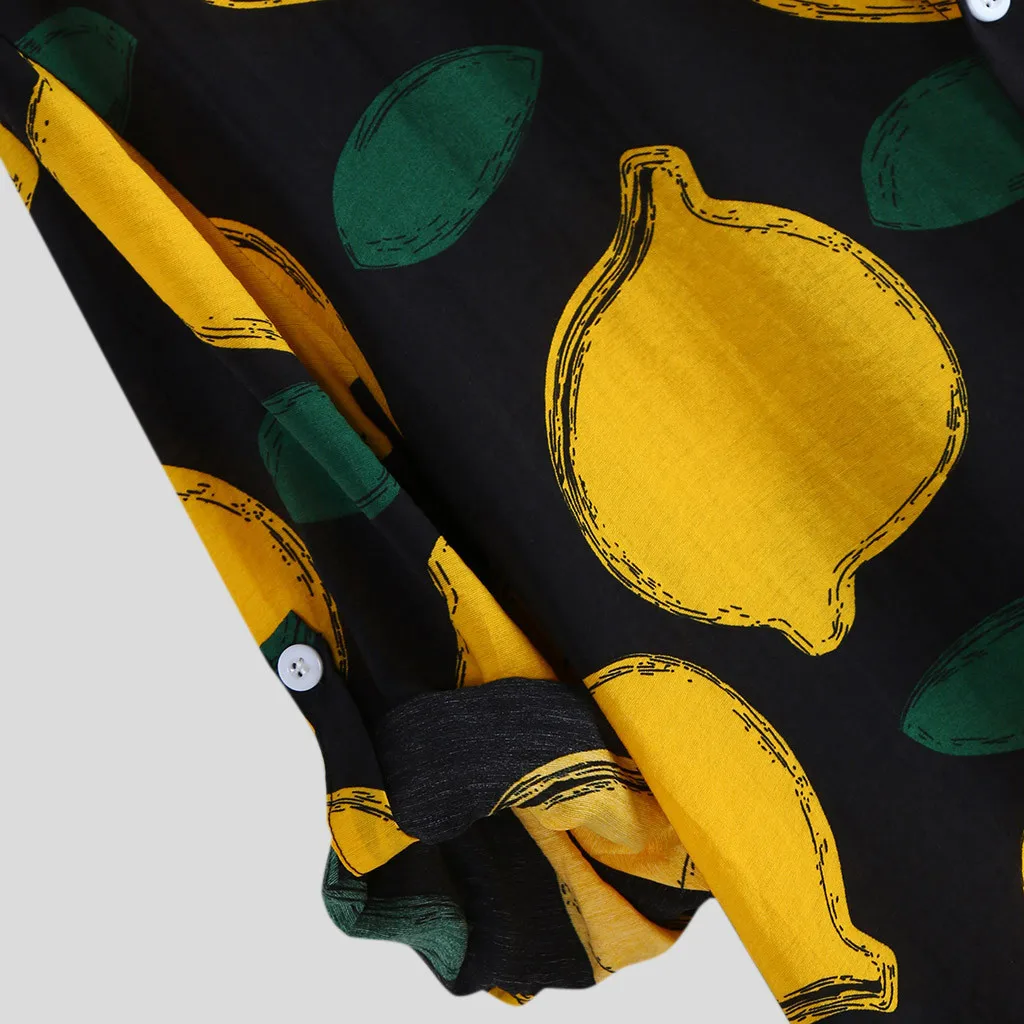 Мужская рубашка camisa masculina уличная осенне-зимняя Повседневная рубашка с отложным воротником и принтом на пуговицах с коротким рукавом мужские рубашки
