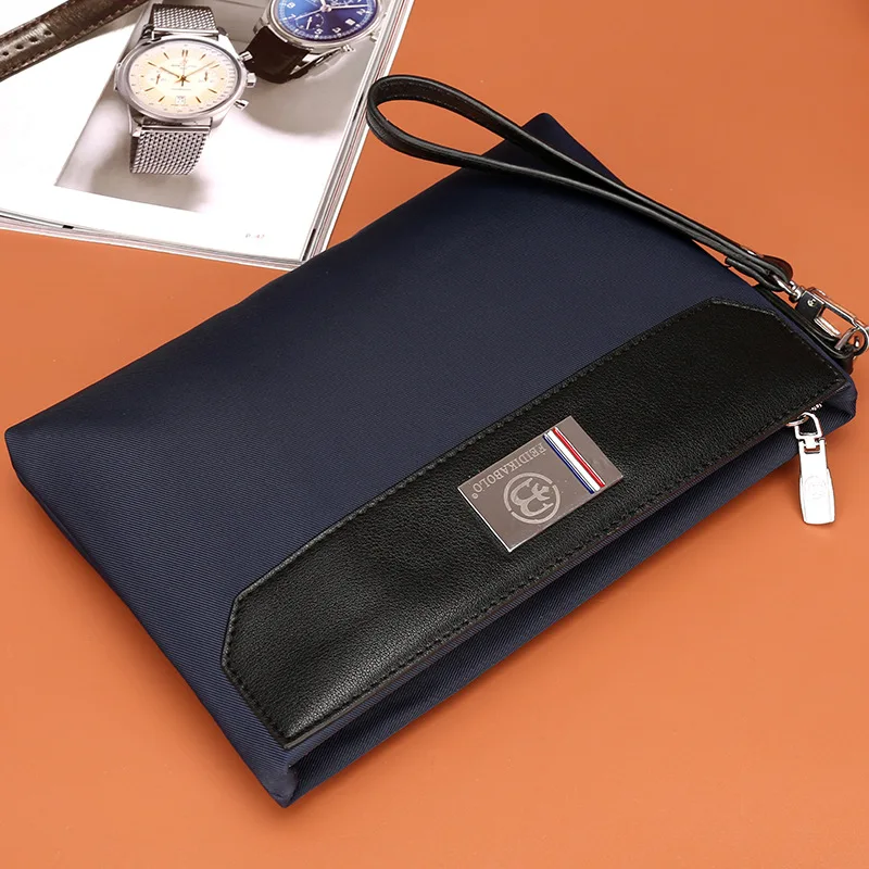 

One Polo 2017 New Style Men Large Capacity Clutch Business Oxford Cloth Tote