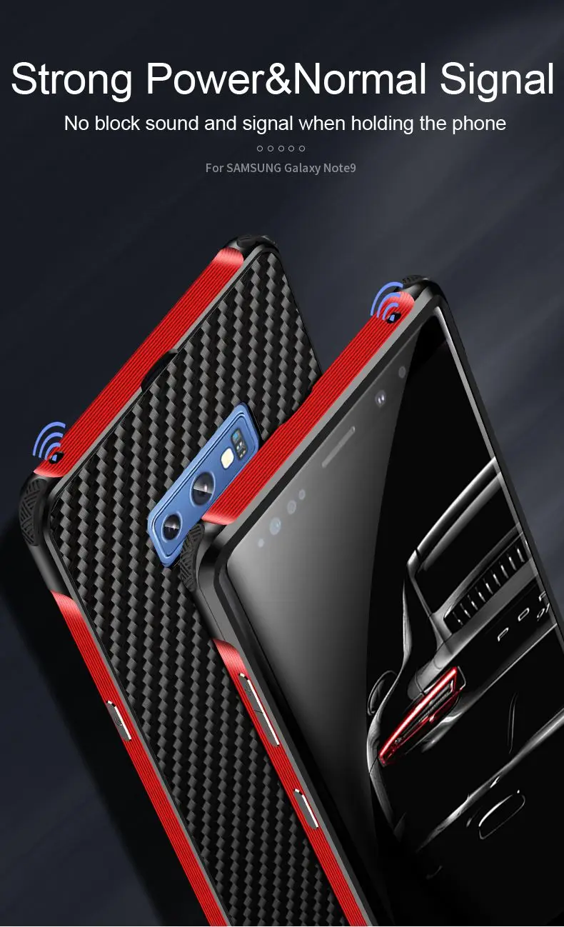 Suntaiho чехлы для телефонов из углеродного волокна для samsung Galaxy S8 S9 Plus Note 8 металлическая рамка бампер алюминиевый сплав рамка Защитная крышка