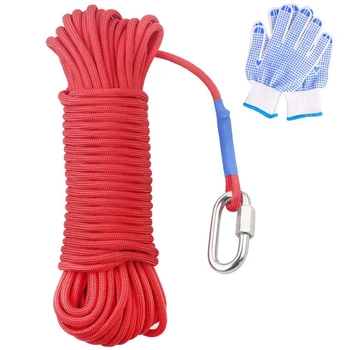 

Fishing Magnet Rope 20 Meters, Heavy Rope with Safe Lock,All Purpose Nylon High Strengte Cord Safe Rope - 65 Feet, Diameter 6Mm