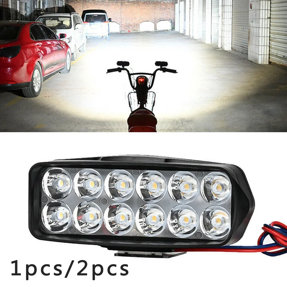 Мотоцикл ATV светодиодный светильник Точечный светильник 9 V-85 V 12 Bead зеркало заднего вида белый светодиодный светильник отражатель лампа 36W 2400LM