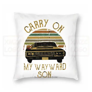 

Supernatural Carry On My Wayward Son Pillow case Black Size S 3Xl Women Men