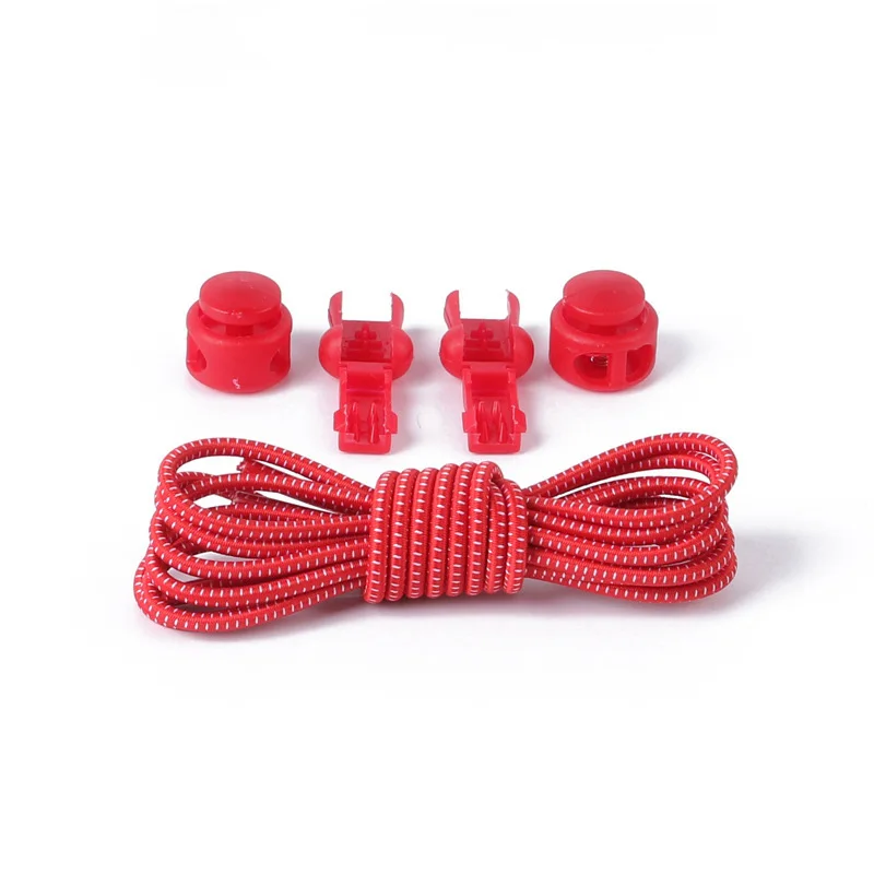 Stretching Sneaker Shoelaces Lock Popular Shoe Laces Running Triathlon Jogging 1Set Elastic 25 Colors Shoestrings Lace