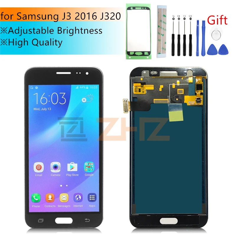 Сменный сенсорный ЖК экран для Samsung Galaxy J3 2016 J320 J320F J320FN J320H J320M|Экраны мобильных