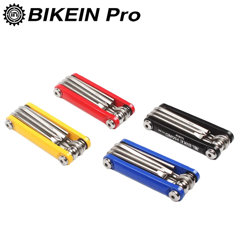 Best BIKEIN Pro Cycling 9 In 1 Alloy Steel Repair Tool Bicycle Multifunction Tools MTB Road Bike Phillips amp; Slotted Screwdriver