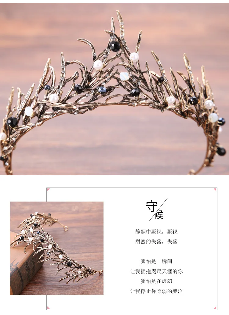 Bride Headdress Princess Crown Wedding Accessories New Style Korean Style Crystal Crown Hair Clasp