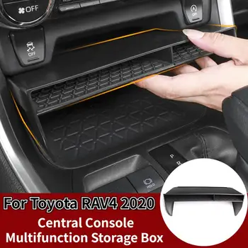 

For Toyota RAV4 2020 Car styling ABS Black Central Console Multifunction Storage Box Phone Tray Cup Holder Parts Accessories
