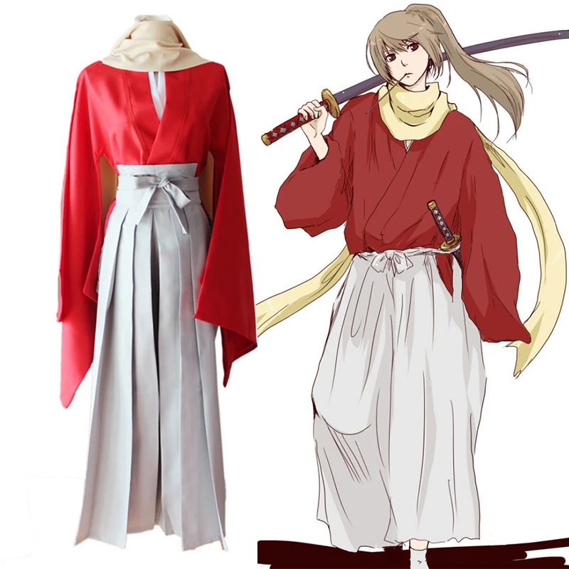 Аниме Gintama Косплей костюмы Sougo Okita Костюм Кимоно Хэллоуин Карнавальная Вечеринка