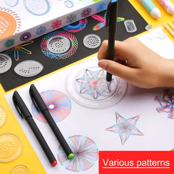 

28 PCS Colorful Magic Drawing Board Multi-Purpose Drawing Template Ruler Kids Education Toys DIY Set Art Painting Template