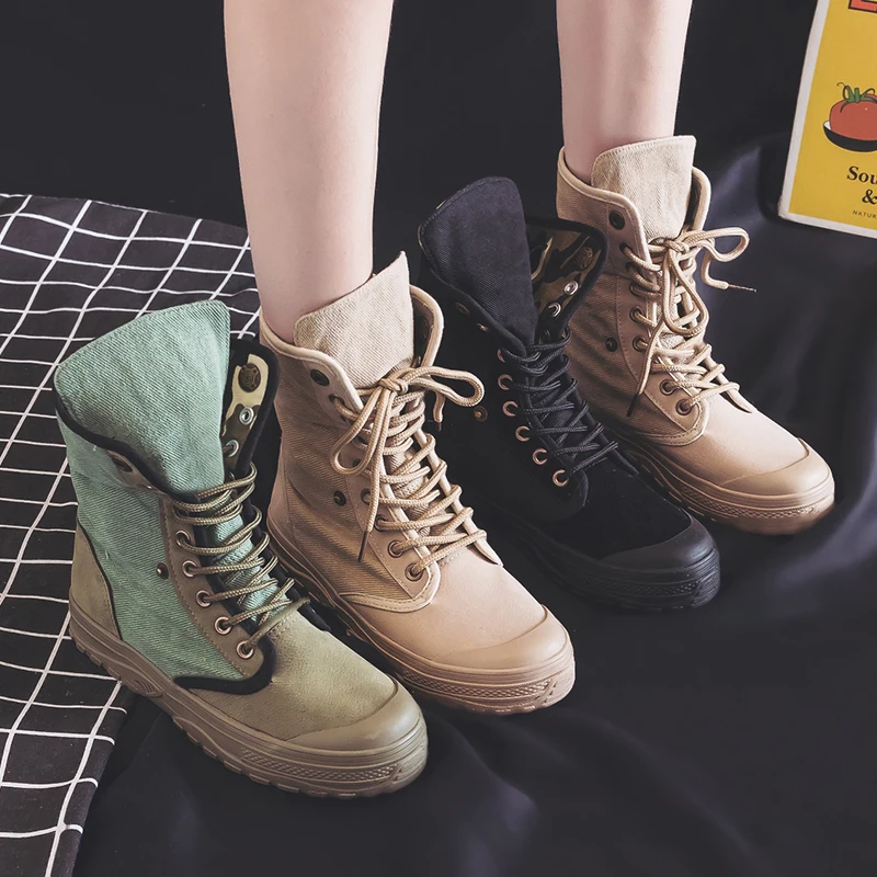 

2019 New Arrival Winter Warm Women Canvas Shoes High-top Outdoor Casual Fashion Girls Student Sneakers Zapatillas Mujer