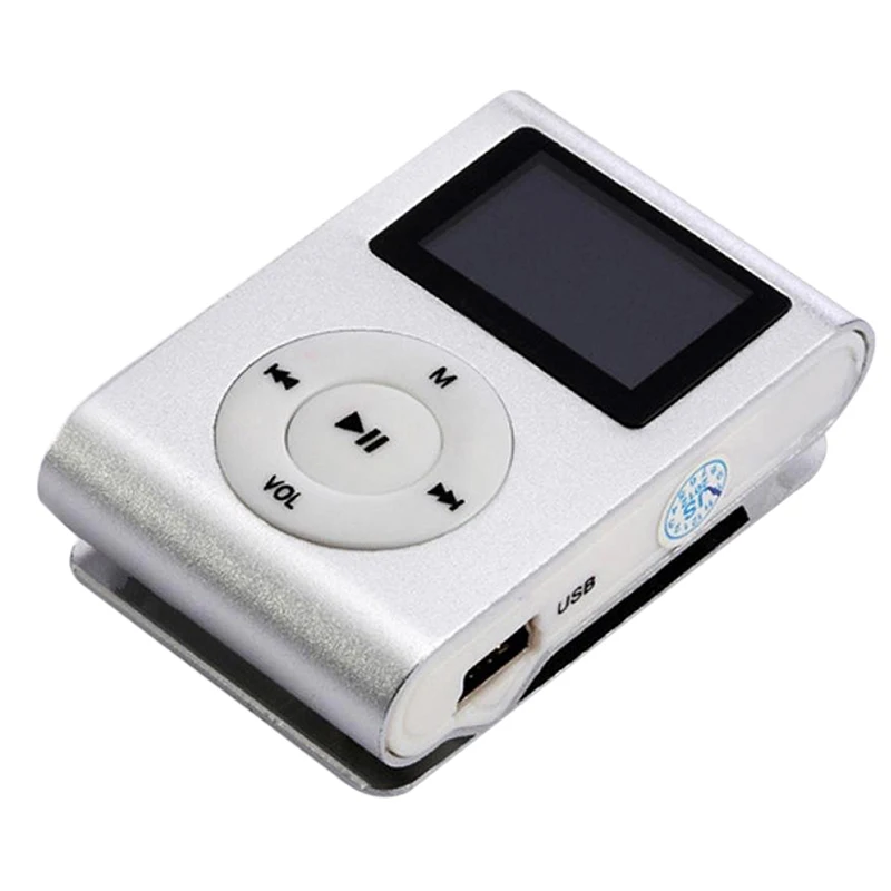 Мини USB Клип MP3-плеер видео экран Поддержка 32 ГБ Micro-SD TF карта