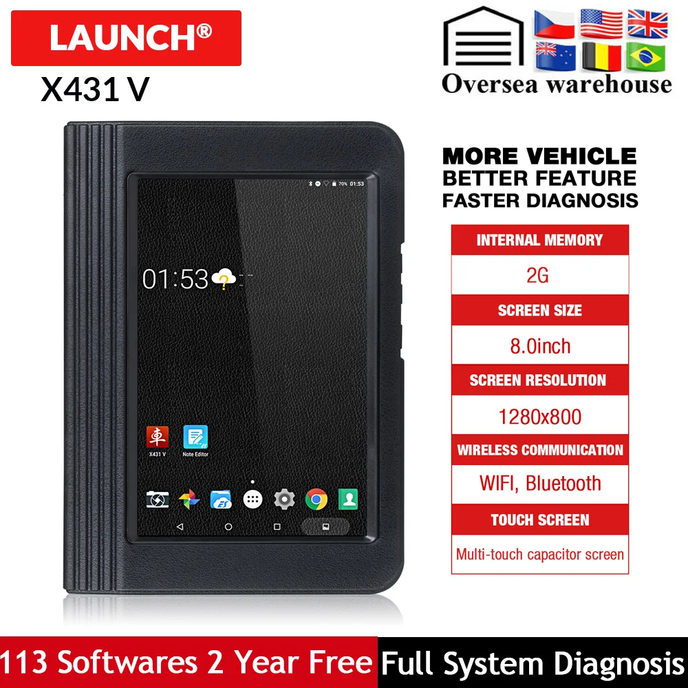 

Launch Diagnostic X431 V 8inch Support WiFi/Bluetooth Car diagnostic Tool Scanner Launch X431 V 8 inch OBD2 Auto Code Reader