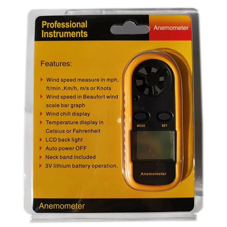 Anemômetro com Mark Medição de Velocidade do Vento Consumo de Energia Anpwoo Digital Baixo Gm816 11 Anpwoo gm816 digital anemômetro com mark medição