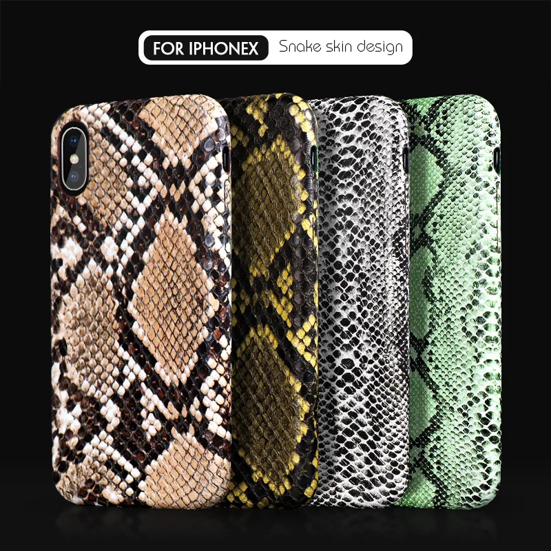 Чехол из искусственной кожи под змеиную кожу для iPhone 11Pro Max X XR XS текстурированный