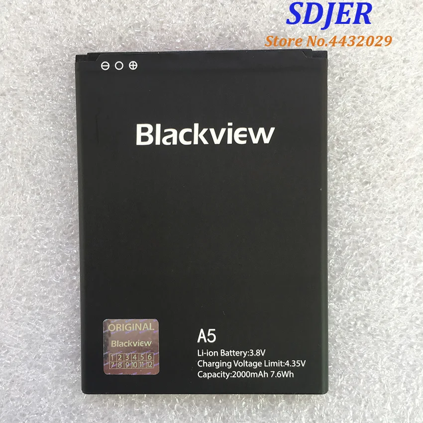 100% новый аккумулятор Blackview A5 2000 мАч запасная батарея для смартфона A5-в наличии |