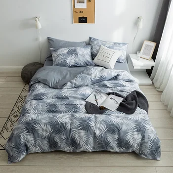 

YIMING Luxury high-end cotton duvet cover 100% cotton bed sheet pillowcase bedding set Nordic geometric style queen bed cover