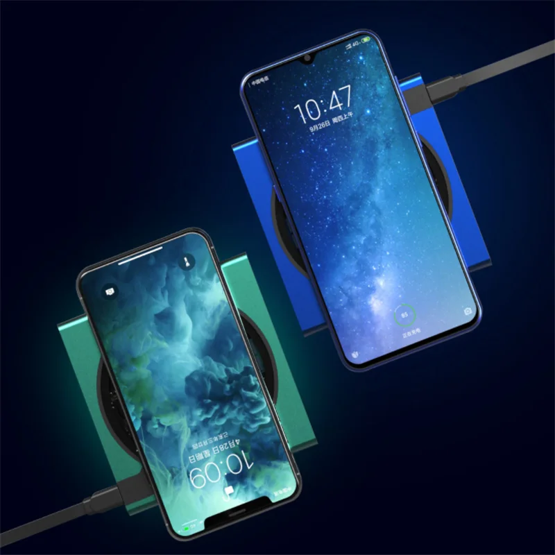 Беспроводное зарядное устройство Xiaomi VH, версия для исследования, интеллектуальная быстрая зарядка, модный ретро мультипротокол, быстрое наполнение металлической текстурой