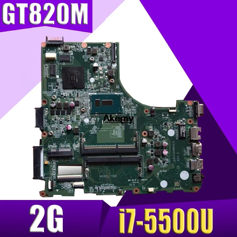 Для ACER E5-471 E5-471G V3-472 V3-472P Материнская плата ноутбука DA0ZQ0MB6E0 с i7-5500U GT820M 2G тесты работы