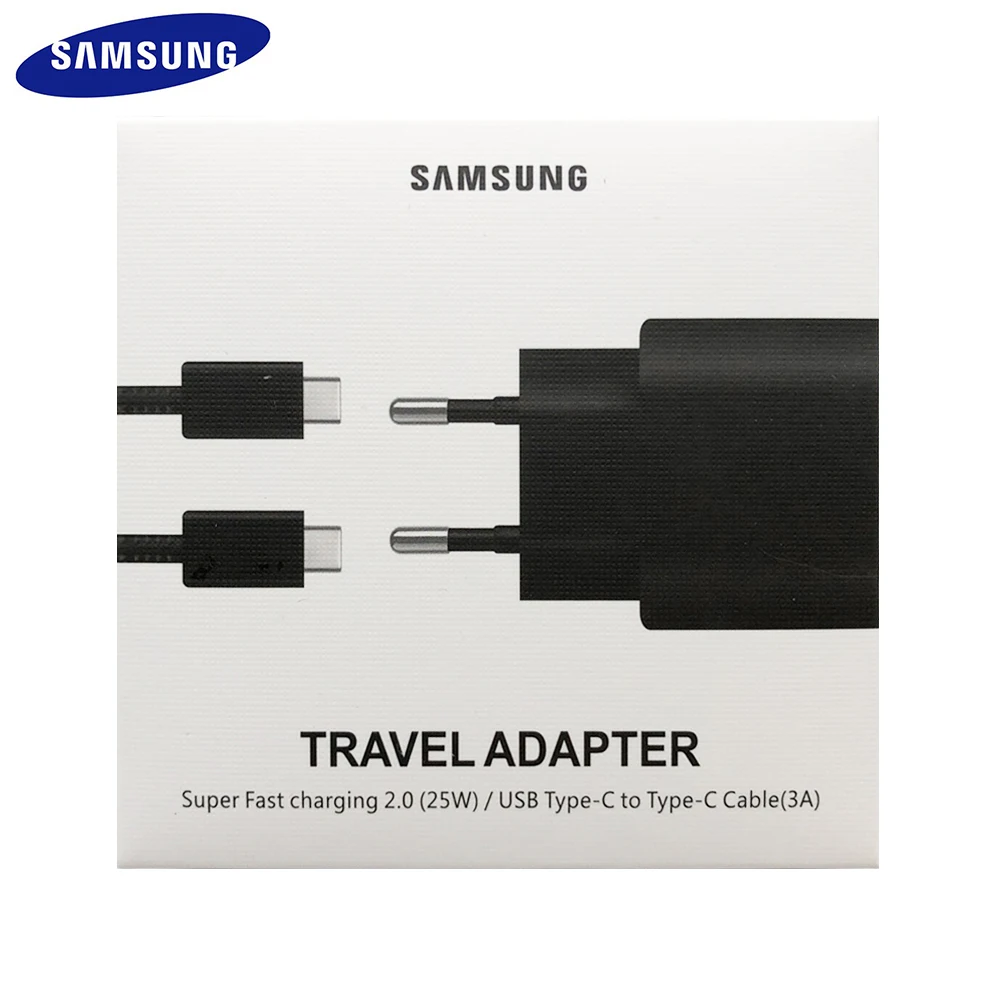  25w Super Fast Charging Power Adapter Samsung Note 10 Super Fast Charger PD PSS Type-c cable For Ga