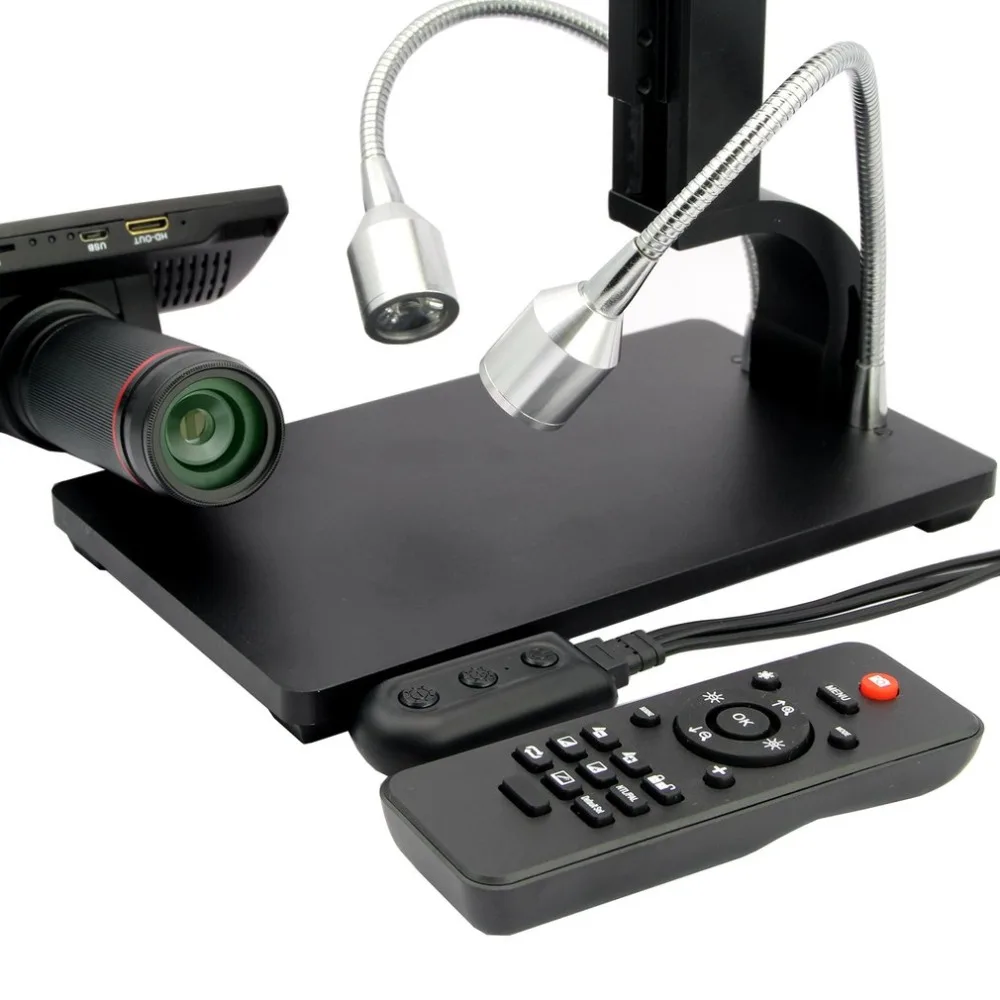 ADSM302 цифровой ЖК HDMI микроскоп для Набор для ремонта плат 3MP видео запись Лупа с ИК пульт дистанционного управления часть США/ЕС/AU Plug