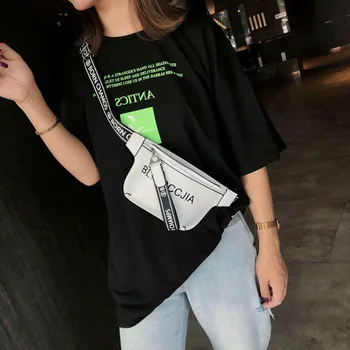 

Men Women Letter Waist Bag Fanny Pack Women PU Leather Large Capasity Purses Casual Wild Zipper Package Bags For Women 2020