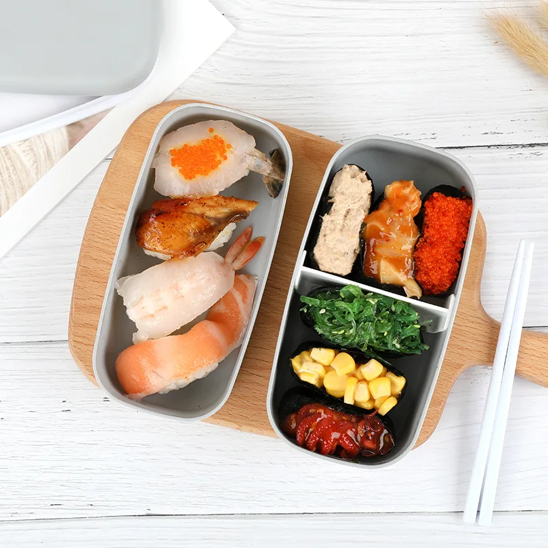 Пластиковый Ланч бокс милый детский Bento 2 слоя|box box|box lunch boxlayered box |
